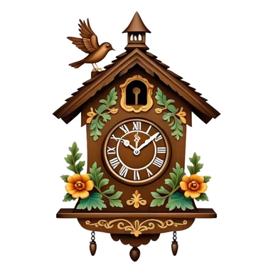 vintage cuckoo clock sticker