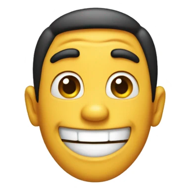 Goofy smiling emoji sticker