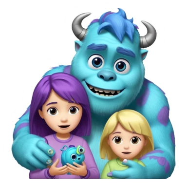 monsters inc sulley with small girl sticker