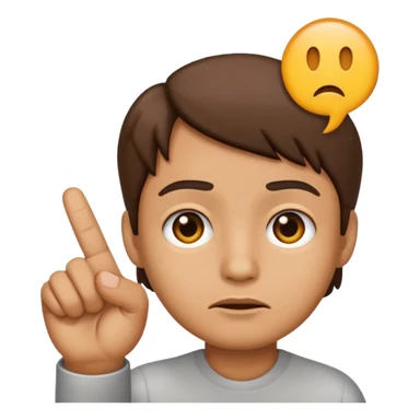 emoji holding finger up like something stinks sticker