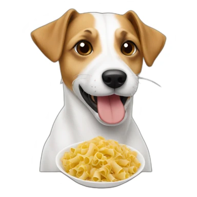 jackrussel-eat-pasta sticker