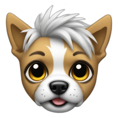 cute punk dog sticker
