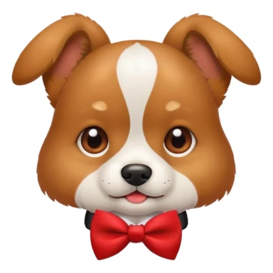 cute dog with a bow tie sticker