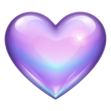 heart with a crystal lavender effect sticker