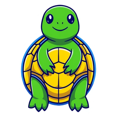 powerful turtle god with cosmic shell sticker