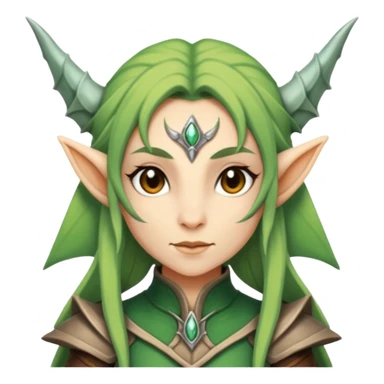 Warcraft female dragonborn elf combine  sticker