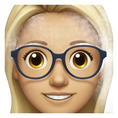 Caucasian Jessica alba with glasses and blue eyes  sticker