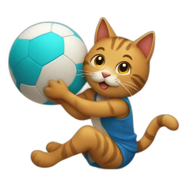 a with cat playing with a ball sticker