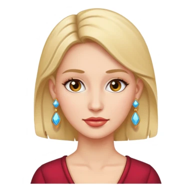 woman with earing sticker