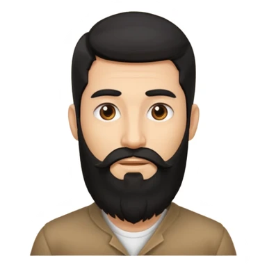 رجل لديه شعراسود طويل ولحية  sticker