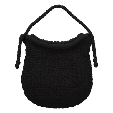 Black knitted sling bag sticker