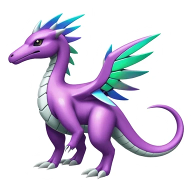 Shiny Green and Purple Salazzle-Palkia-Silvally-Dialga-fusion sticker