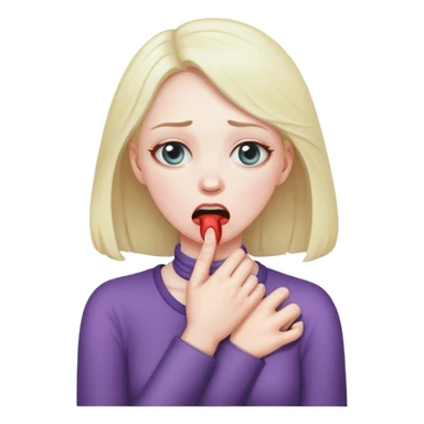 Woman chocking self sticker