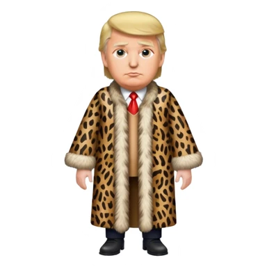 Donald trump neanderthal full body wearing animal skin tunic sticker