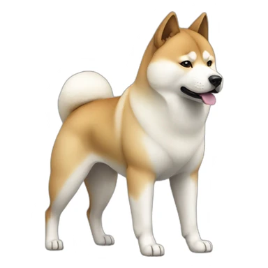 akita inu canine full-height sticker