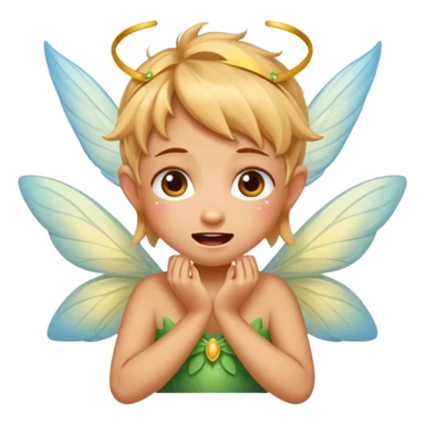 A little fairy, with wings,  , do more different emotional, she cry, smail  tayd , angry, hungry, sticker