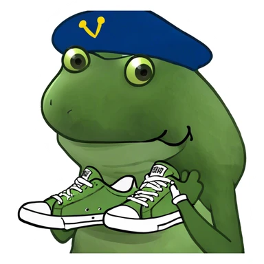 smirking face with feet behind it  sticker