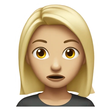 Angry blonde girl sticker