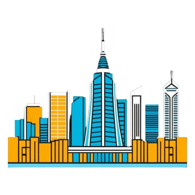 Astana Kazakhstan cityscape with modern architecture sticker