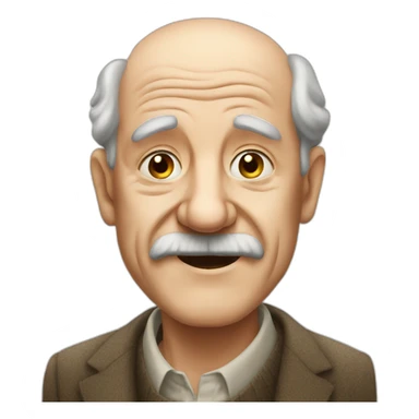 british old man big nose sticker