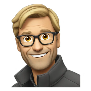 Jurgen Klopp waving hi sticker