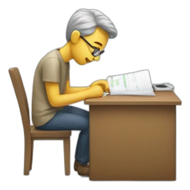 person taking the tests sticker