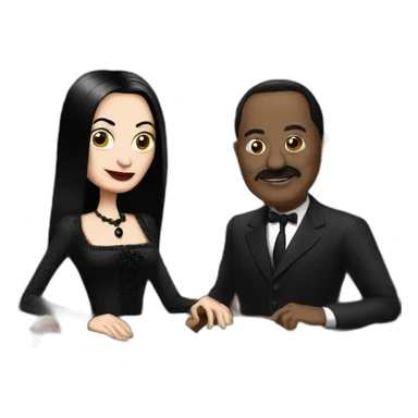 The 1st lady of Gabon and Morticia Addams sticker