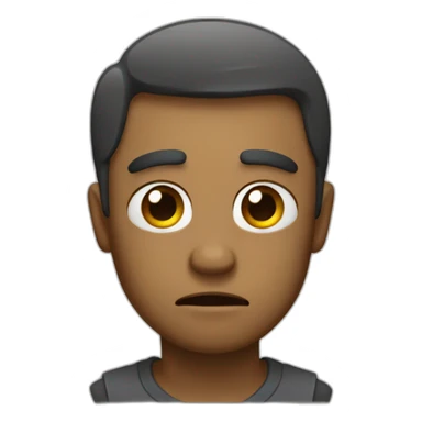 a basic emoji that is both frustrated and sad at the same time sticker