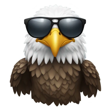 Eagle wearing sunglasses sticker