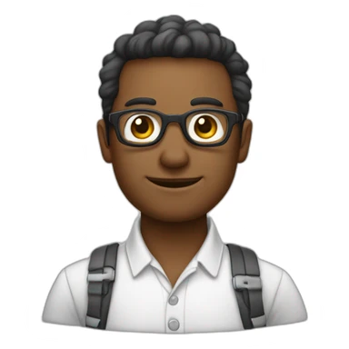 homem moreno de oculos redondo e prata sticker