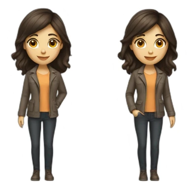 girl architect brunette sticker