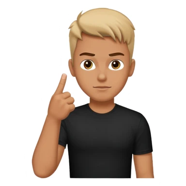 Cool guy sticking up the middle finger sticker