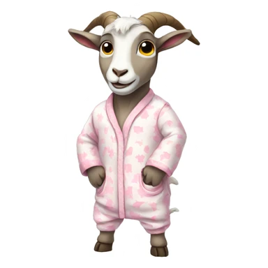 Goat wearing pjs sticker