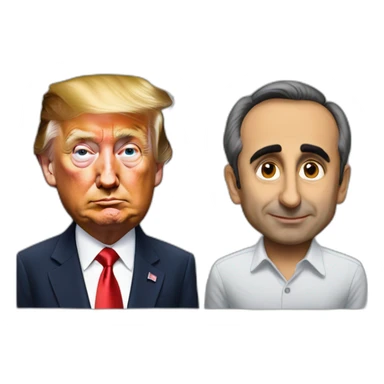 Donald trump et Eric zemmour sticker