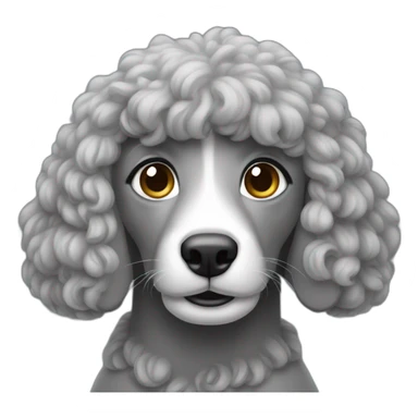 Grey female poddle sticker
