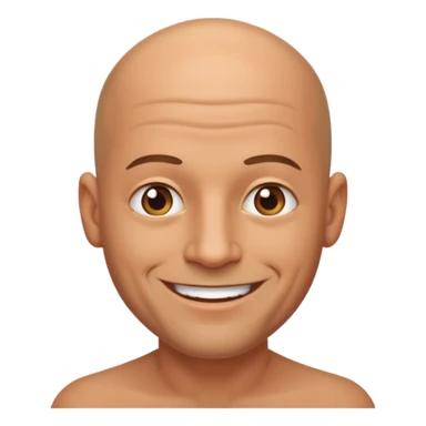 Bald Man  smiling  sticker