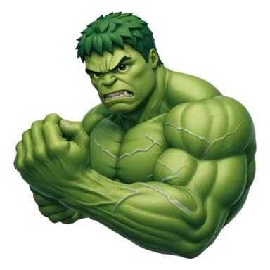 Hulk's hand smashing sticker