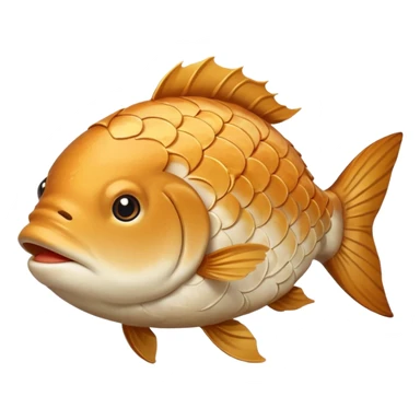 Fish-shaped bun sticker