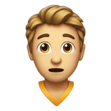 Face with an emotion who says « I don’t know »… a little bit perplexed sticker