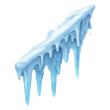 Frozen icicle moon with face  sticker