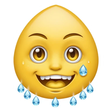 yellow emoji face grimacing iced out grill with sparkling diamonds teardrop tattoo below eye sticker