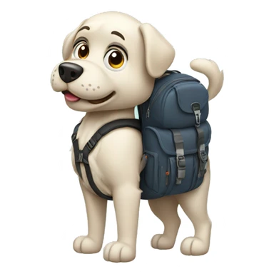 Dog with back pack  sticker