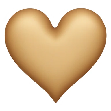 very light brown heart sticker