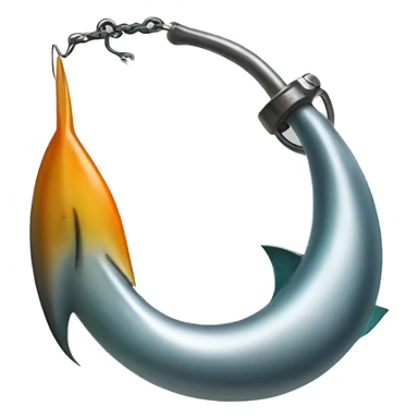 fishing hook sticker