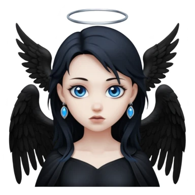 dark angel with dark wings sticker