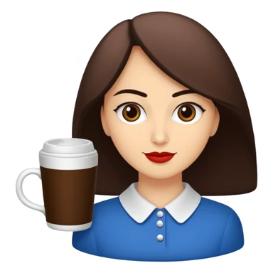 Koyu kahverengi kelebek model saçları olan buğday tenli bir kız sticker