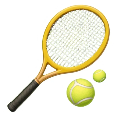 Tennis ball and racquet  sticker