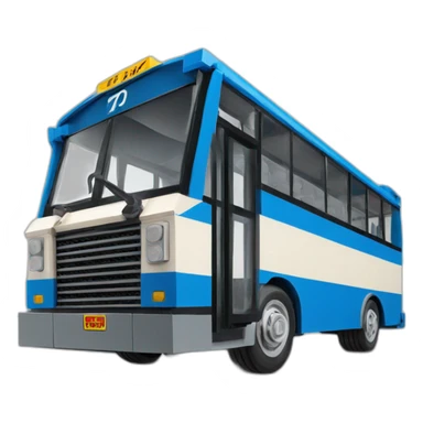 Bus with lego sticker