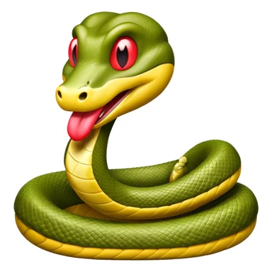 Snake with heart tongue sticker