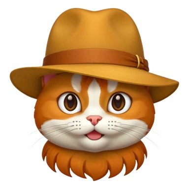 Chat qui porter pun chapeau sticker